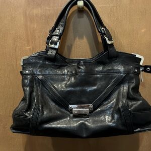 Kooba black leather shoulder bag